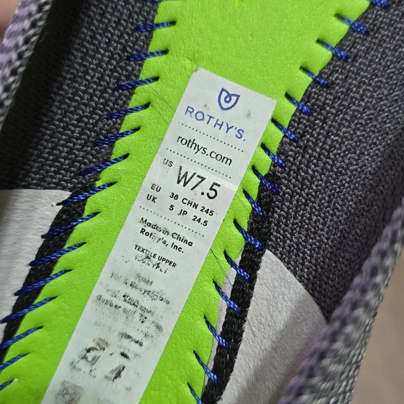 Rothy's The Flat in Pebble Grey with Red, Lightly Used, Almost New, Size 7.5 - Picture 11 of 12